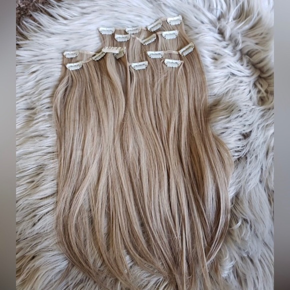 Other - Clip in hair extensions 16” Vegan fiber high quality